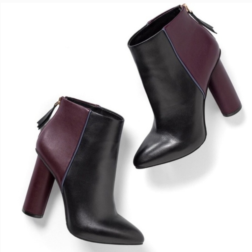 NEW Cabi Bisset Ankle Platform Boots Purple